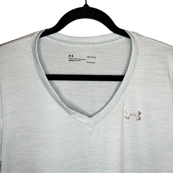 Under Armour Women’s Light Blue Loose Fit Heatgear T-Shirt - Size L - Picture 3 of 4